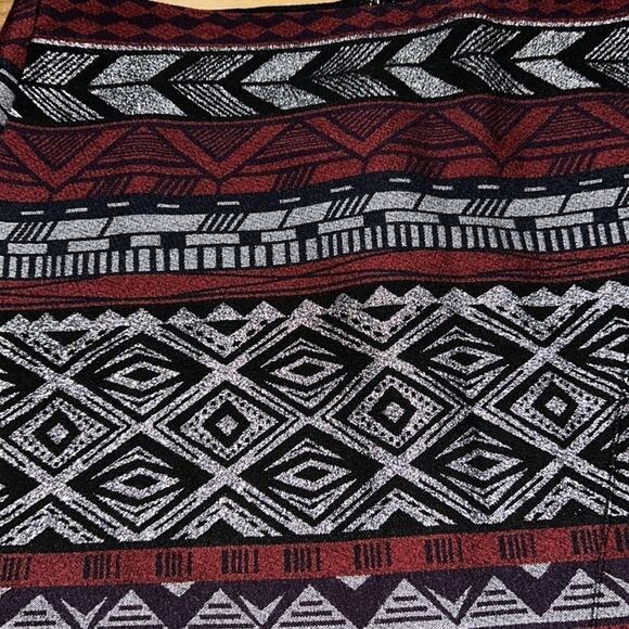 Express Womens Multi Color Mini Skirt Bow Tie on Side Size 16 - Picture 5 of 9